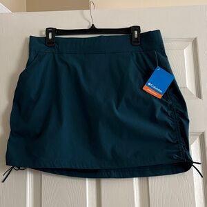 NWT Columbia Dark Teal Skort with Drawstrings